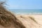 The empty Beach of Barneville Carteret, Normandy, France