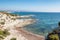 Empty beach near Cesme Town in Turkey