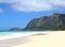 An empty beach scene in hawaii