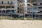 Empty beach in Varosha ghost town in Famagusta, Northern Cyprus
