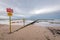 Empty beach during the winter season. Baltic Sea, Poland