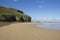 Empty Bedruthan Beach