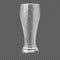 Empty beer glass cup on transparent checkered background vector illustration