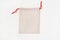 Empty beige gift bag, mockup for your design