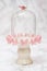 Empty Bell Jar with Pink Butterfly Design