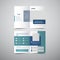 Empty bifold brochure template design