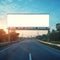 Empty billboard frames on highway road, perfect for advertising mockup