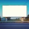 Empty billboard frames on highway road, perfect for advertising mockup