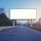 Empty billboard frames on highway road, perfect for advertising mockup