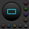 Empty billiard table dark push buttons with color icons