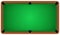 Empty billiard table on a white background