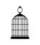 Empty birdcage isolated. cage for brid. vector illustration