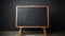 empty black chalk board