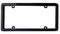 Empty black plastic license plate frame