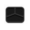 Empty black tv dinner tray icon