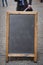 Empty blackboard panel