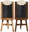 Empty Blackboards with Wooden Easel with Text Chef Recommends