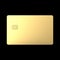 Empty Blank of Golden Credit Card Isolated on Black Background.