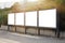 Empty / blank outdoor advertising billboards