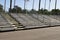 Empty bleachers during daytime