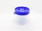 Empty Blue Plastic Transparent Vacuum Food Container in White Isolated Background 04