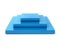 Empty blue square podium 3d illustration