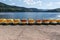 Empty boats in front of Lake Titisee Neustadt in the Black Forest. Germany