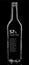 Empty bottle on black background