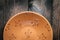 Empty bowl on a wooden background