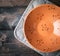 Empty bowl on a wooden background