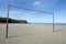 Empty Brazilian Beach Football Pitch with Goal Post
