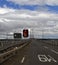 Empty bridge across the Forth river Scotland