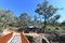 Empty bridge and an old wooden shack building Perth Western Australia