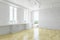 Empty bright room interior with old wall, 3D Rendering