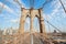 Empty Brooklyn Bridge in a sunny day, New York