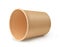 Empty brown disposable paper cup