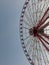 Empty cabins wheel the viewing wheel