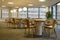 An empty cafeteria interior shot.