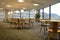 An empty cafeteria interior shot.