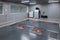 Empty can inspection room. Clean vehicle repair workshop interior. Automobile service space