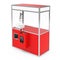 Empty Carnival Red Toy Claw Crane Arcade Machine. 3d Rendering