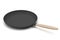 Empty cast iron frying pan isolate 3d rendering