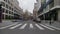 Empty Central Street with Zebra Crossing in China, Daytime