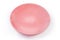 Empty ceramic pink plate on a white background