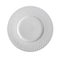 Empty ceramic plate top view isolated on white background, clipping path included