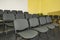 Empty chairs in the hall for the audience, business training center