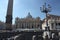 Empty chairs on st Peter\'s Square and Basilica, Vatican City