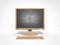 Empty chalkboard as a computer monitor icon