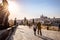 Almost empty Charles Bridge during global pandemic