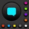 Empty chat bubble dark push buttons with color icons